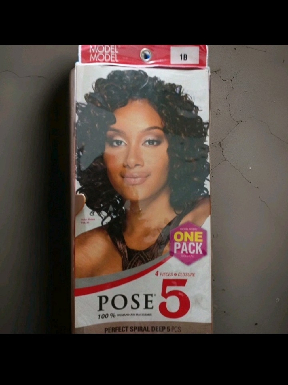 Pose Perfect Spiral Deep 5 Color 1B 100% Human Hair MasterMix.  *2 Pieces Only*